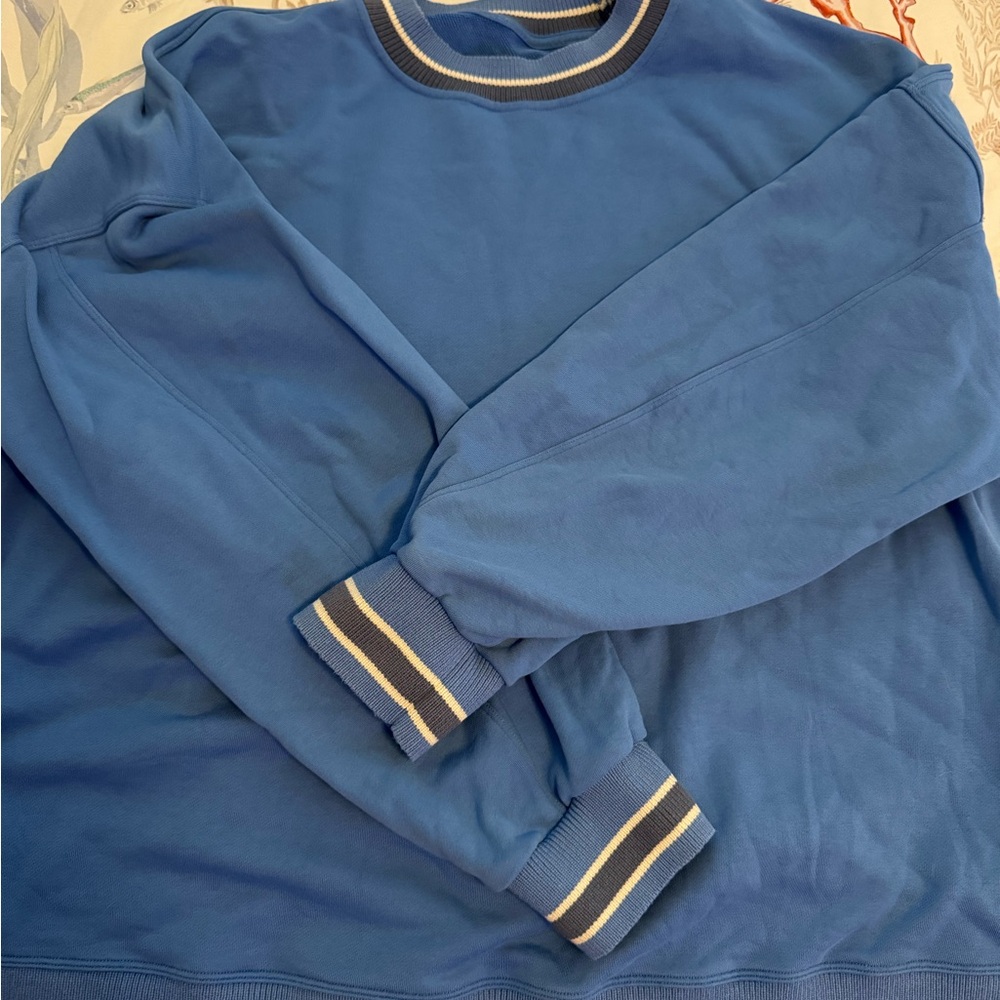 lululemon athletica Blue Crewneck Sweatshirt